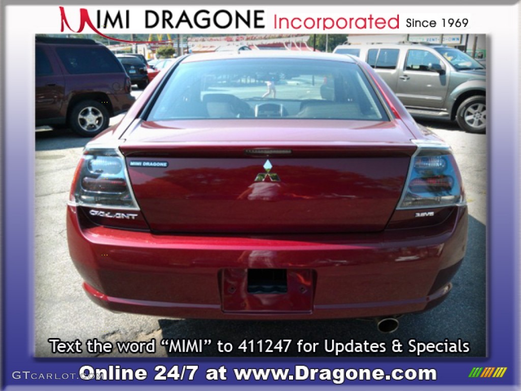 2006 Galant GTS V6 - Ultra Red Pearl / Black photo #6