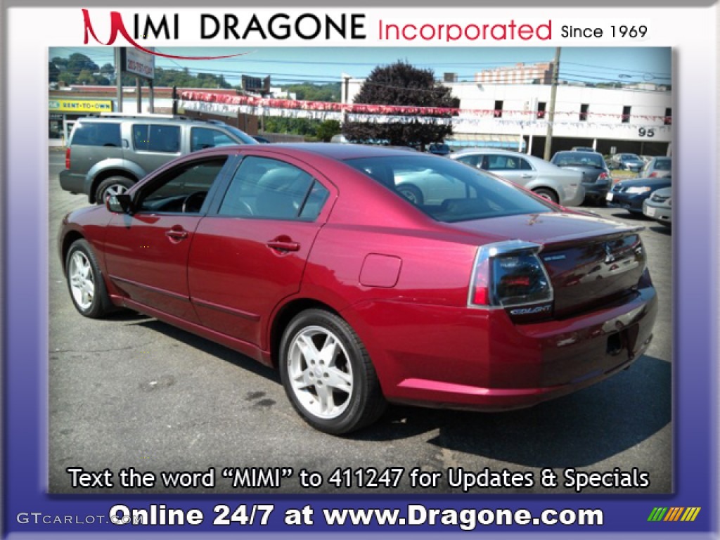 2006 Galant GTS V6 - Ultra Red Pearl / Black photo #7