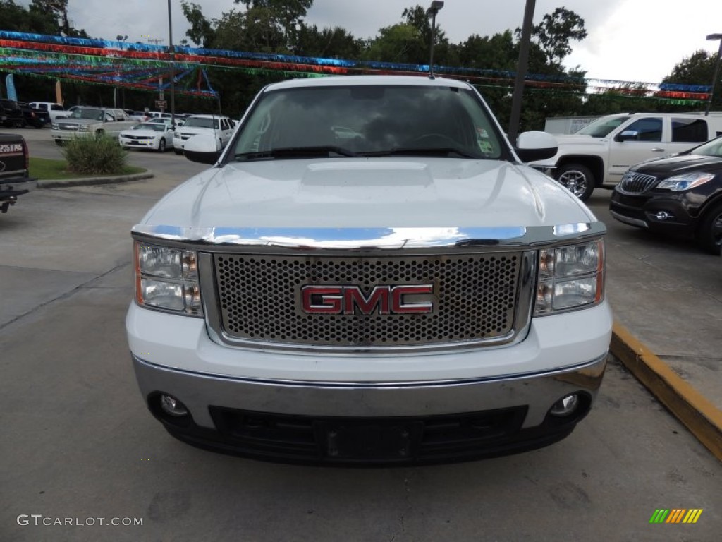 2008 Sierra 1500 SLE Crew Cab - Summit White / Ebony photo #2