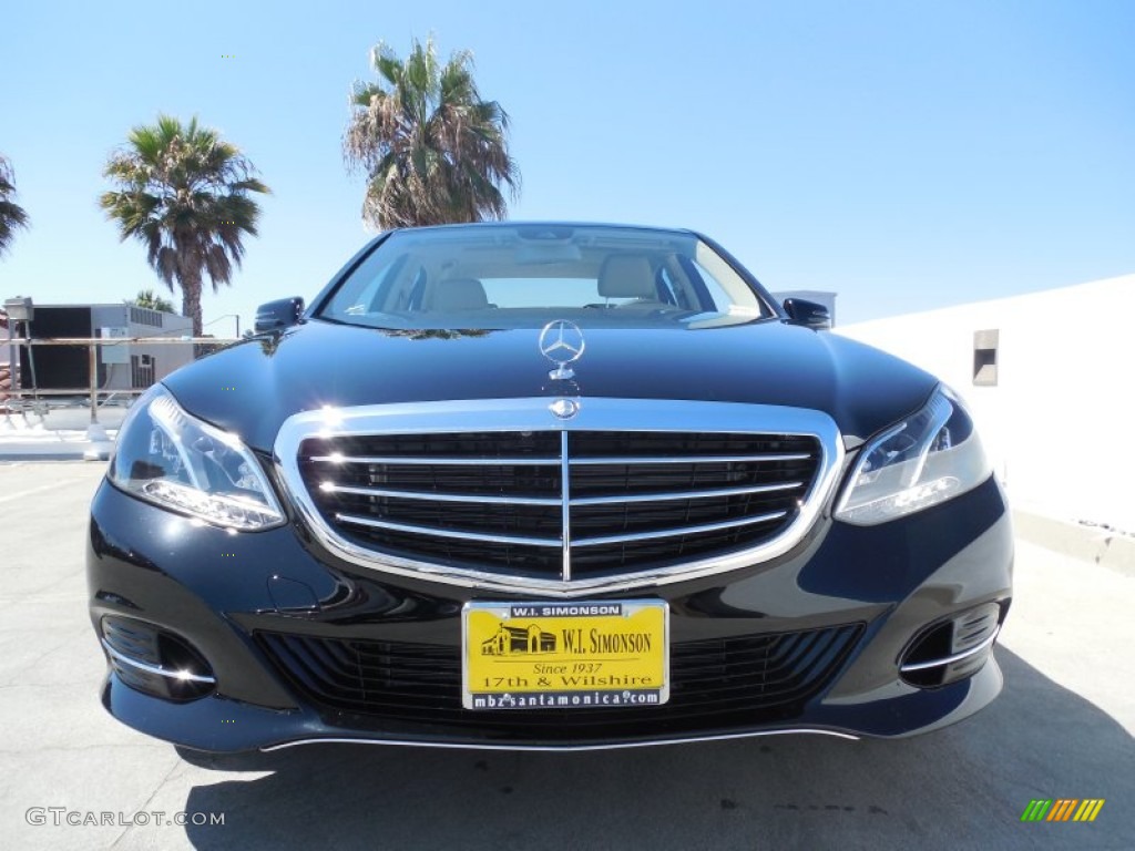 2014 E 350 Sedan - Black / Silk Beige/Espresso Brown photo #2