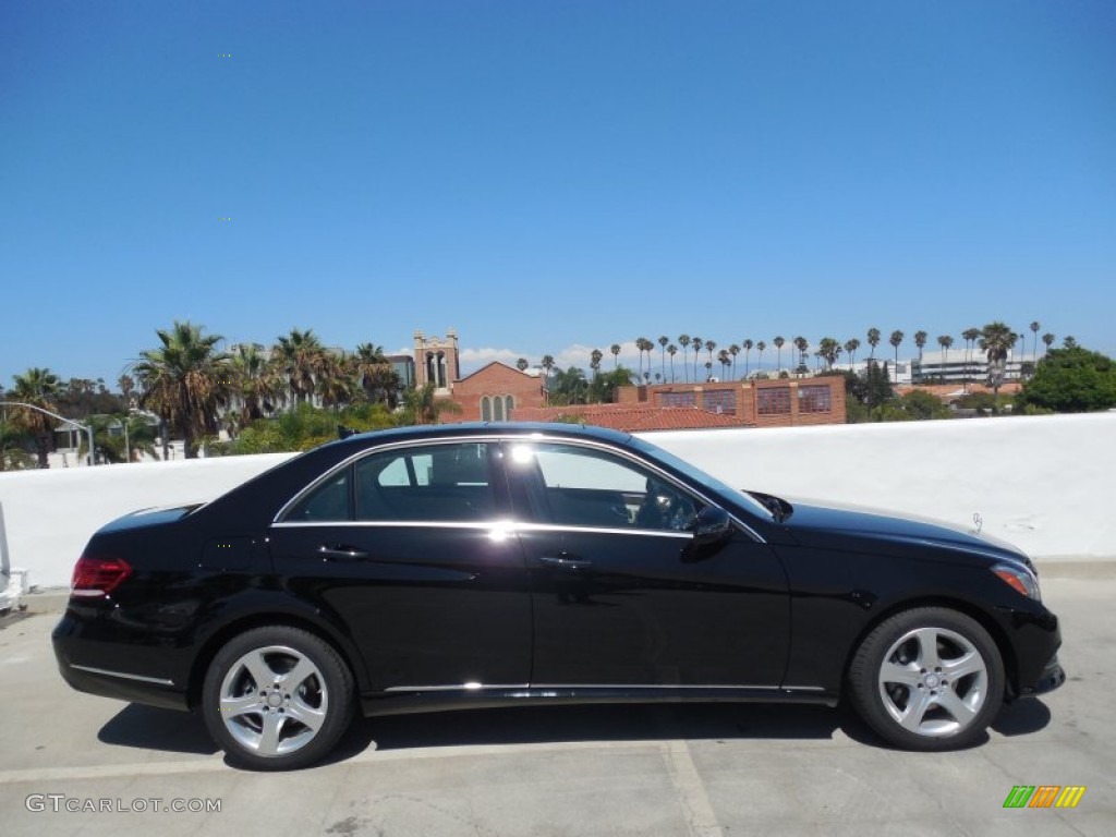 2014 E 350 Sedan - Black / Silk Beige/Espresso Brown photo #3