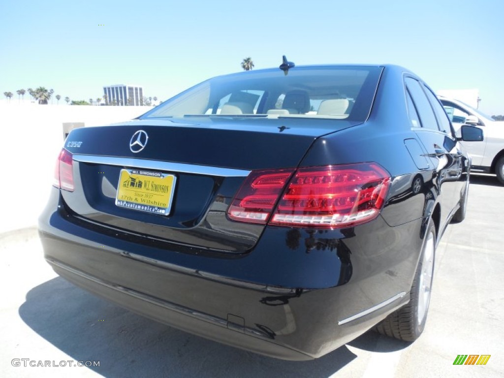 2014 E 350 Sedan - Black / Silk Beige/Espresso Brown photo #4