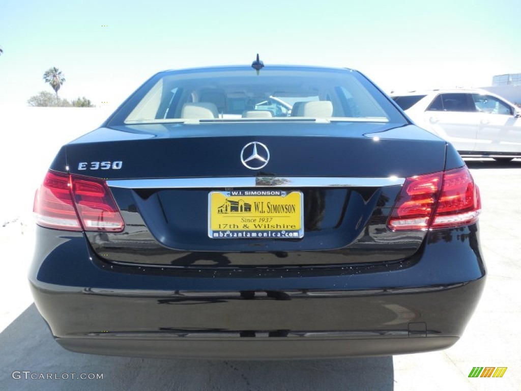 2014 E 350 Sedan - Black / Silk Beige/Espresso Brown photo #5