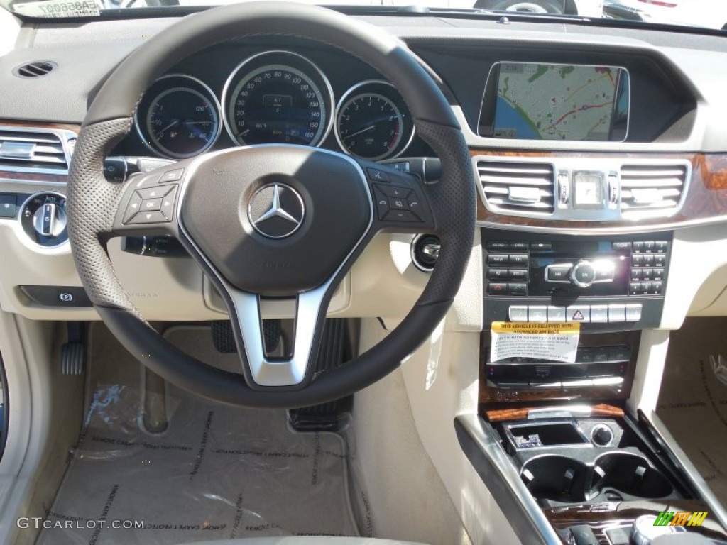 2014 E 350 Sedan - Black / Silk Beige/Espresso Brown photo #9