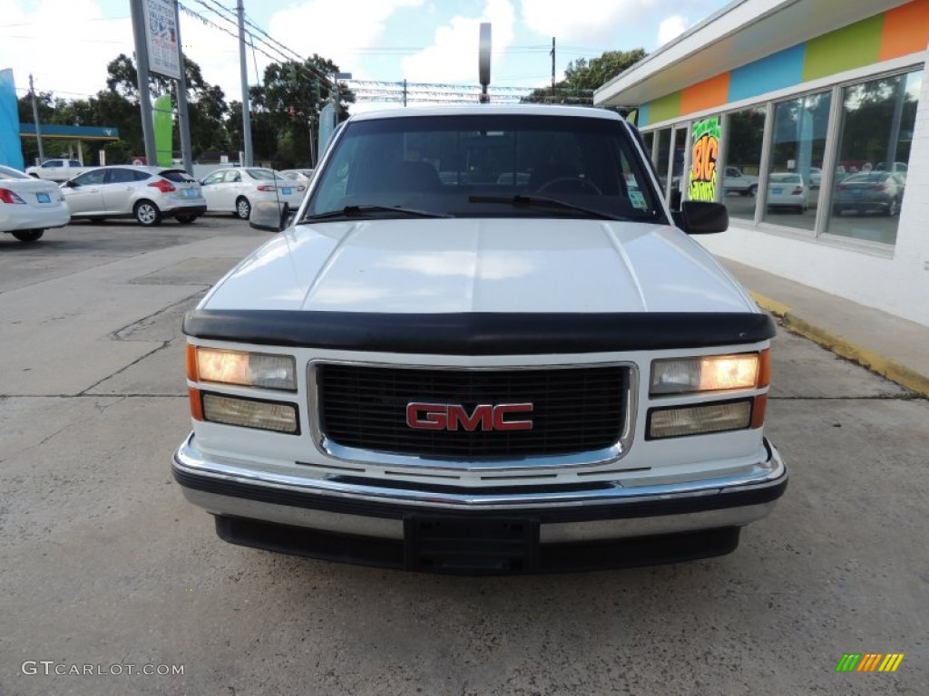 1998 Sierra 1500 SLE Extended Cab - Olympic White / Dark Red photo #2
