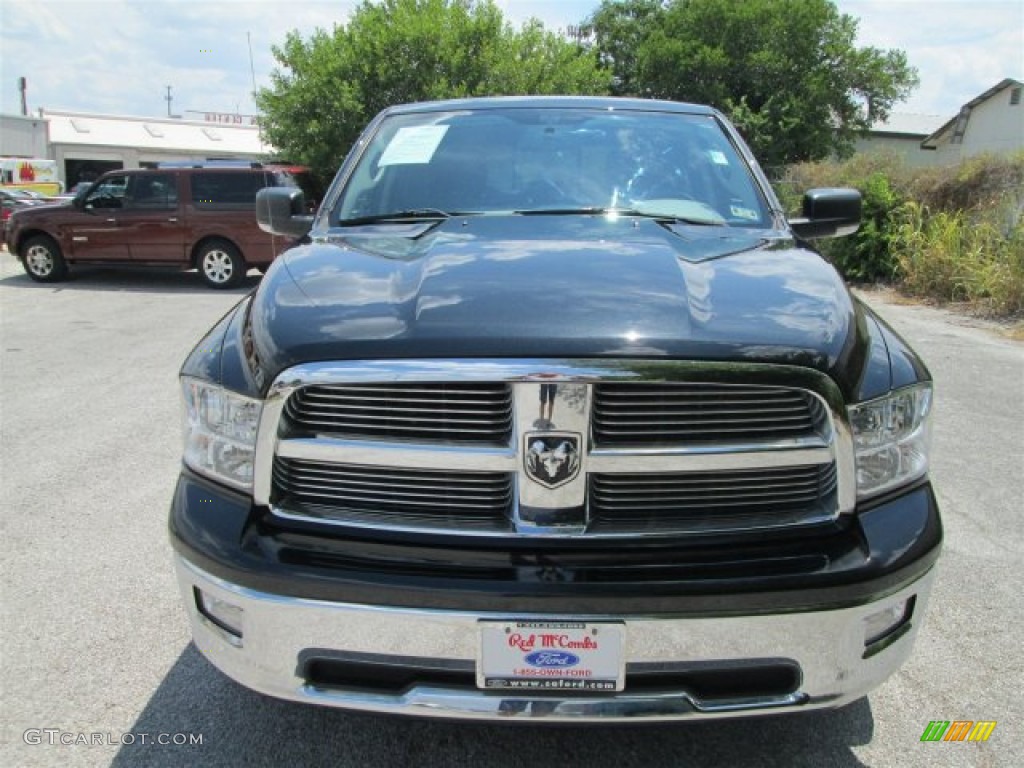 2011 Ram 1500 Lone Star Crew Cab - Brilliant Black Crystal Pearl / Dark Slate Gray/Medium Graystone photo #2