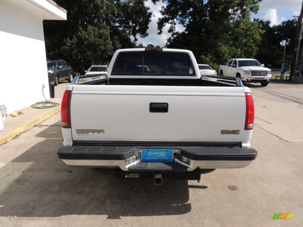 1998 Sierra 1500 SLE Extended Cab - Olympic White / Dark Red photo #4