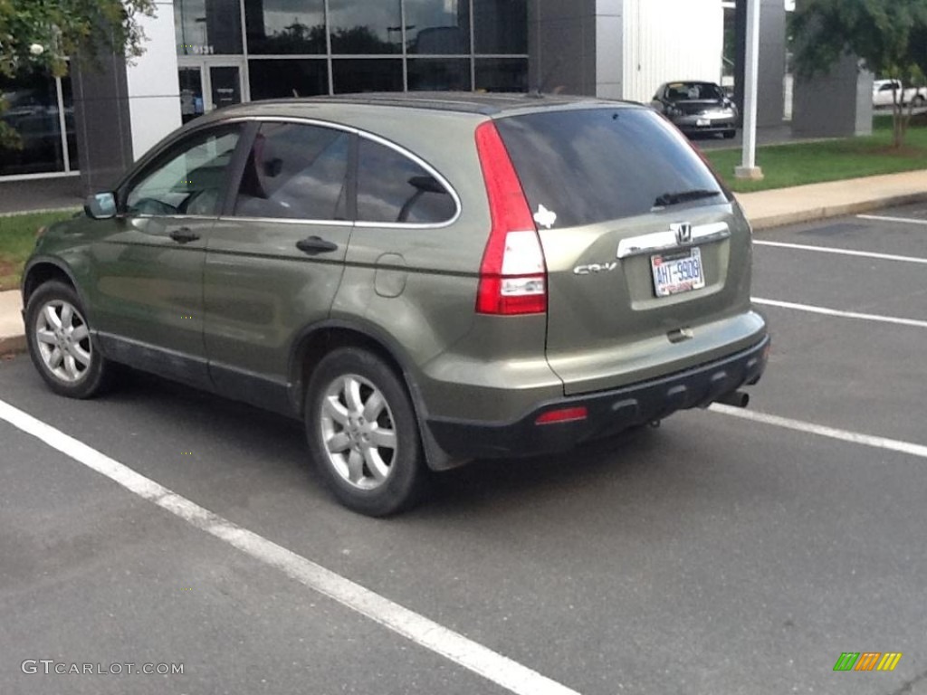 2009 CR-V EX 4WD - Green Tea Metallic / Ivory photo #4