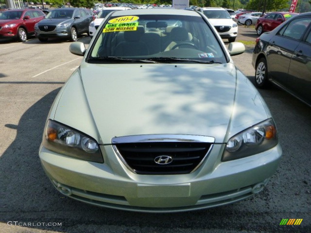 2004 Elantra GLS Sedan - Sea Shell Green / Beige photo #6
