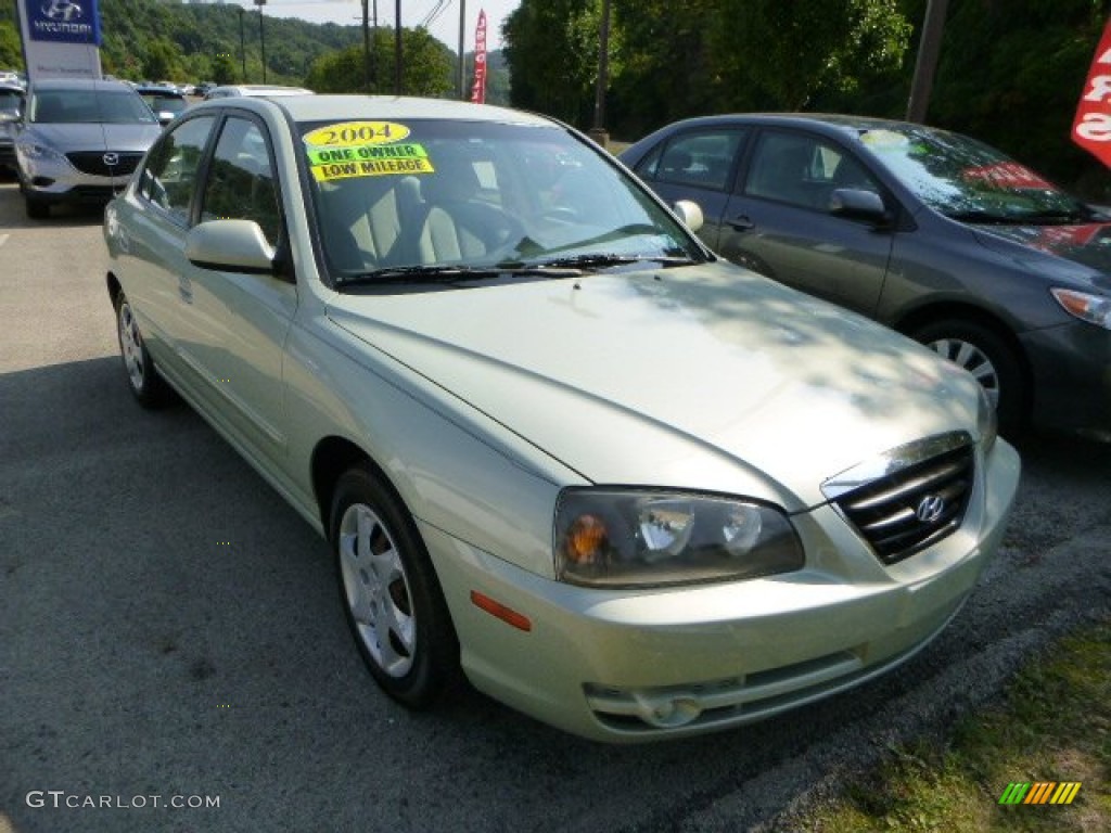 2004 Elantra GLS Sedan - Sea Shell Green / Beige photo #7