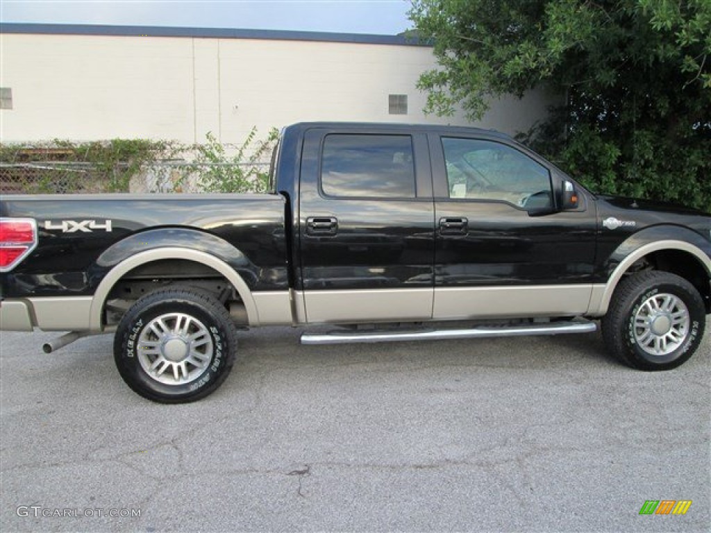 2010 F150 King Ranch SuperCrew 4x4 - Tuxedo Black / Chapparal Leather photo #3