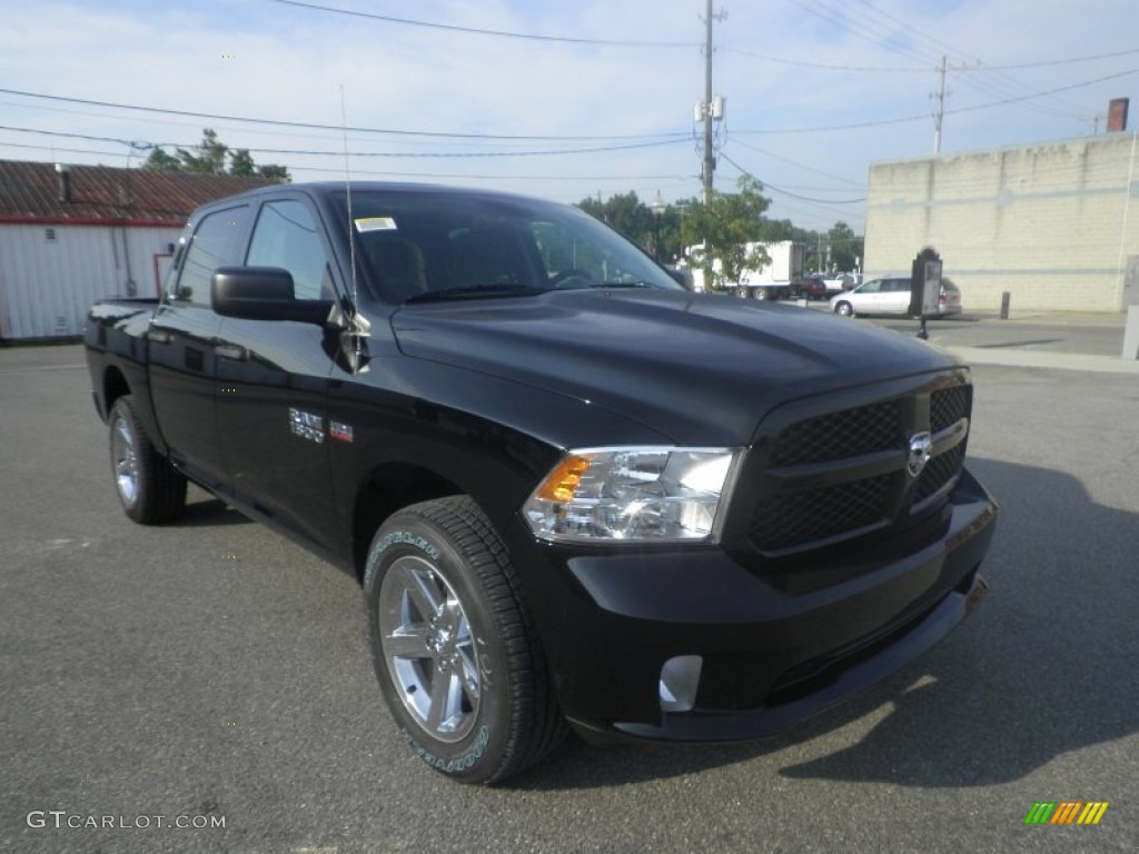 2014 1500 Express Crew Cab 4x4 - Black / Black/Diesel Gray photo #1