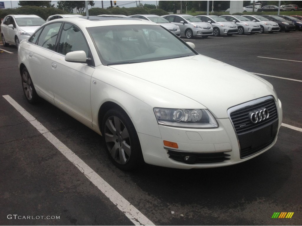 2005 A6 3.2 quattro Sedan - Arctic White / Beige photo #2