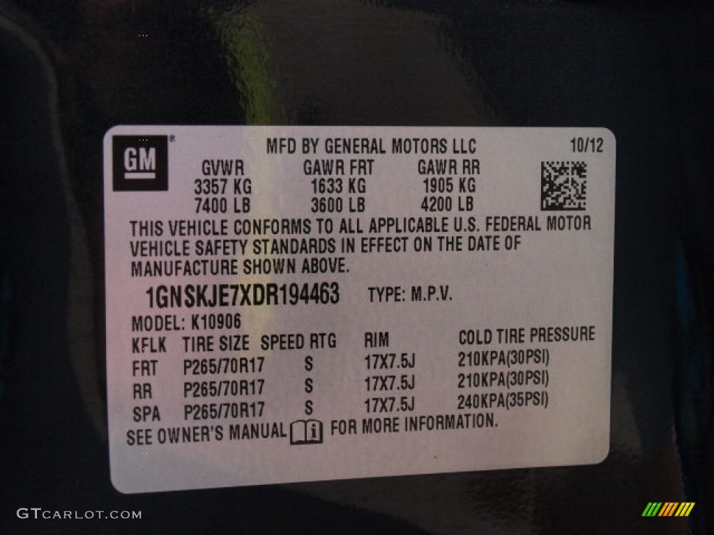 2013 Suburban LT 4x4 - Black / Ebony photo #17