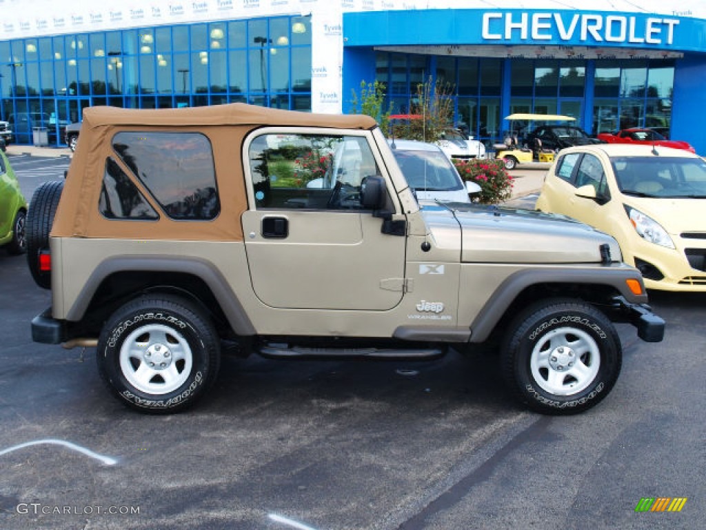 2005 Wrangler X 4x4 - Light Khaki Metallic / Khaki photo #1