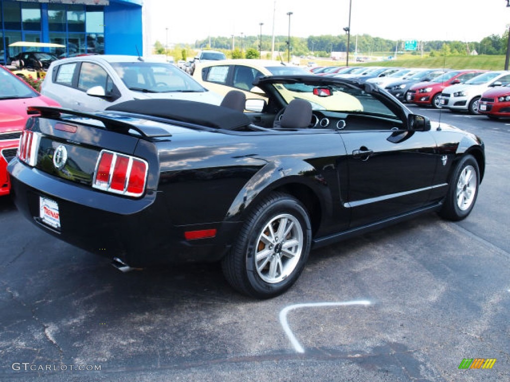 2007 Mustang V6 Deluxe Convertible - Black / Dark Charcoal photo #4
