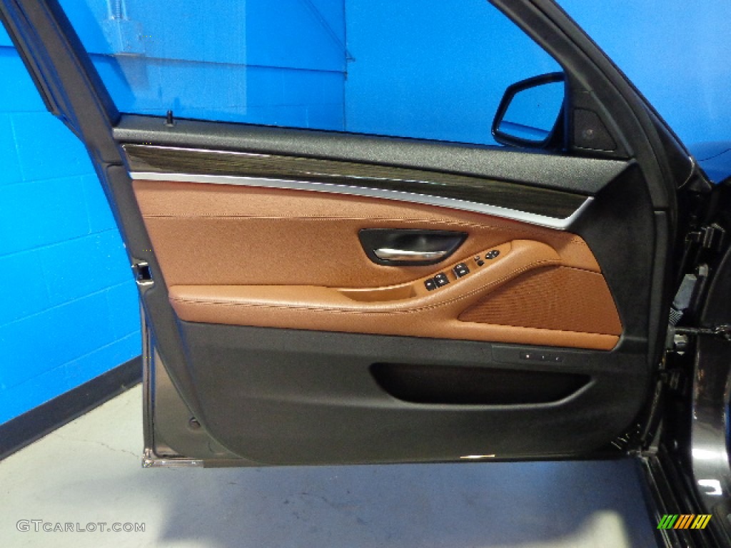 2012 5 Series 550i xDrive Sedan - Dark Graphite Metallic II / Cinnamon Brown photo #29