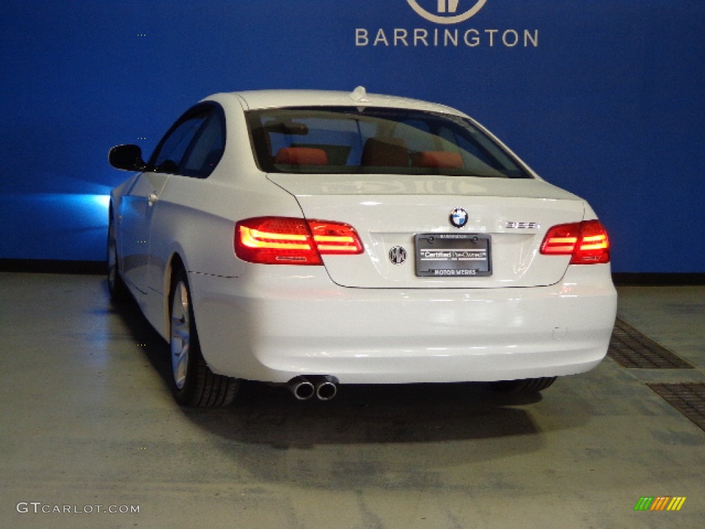 2011 3 Series 328i xDrive Coupe - Alpine White / Coral Red/Black Dakota Leather photo #9