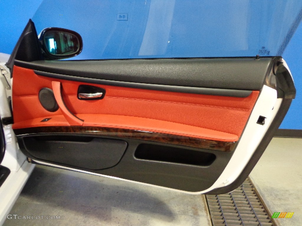 2011 3 Series 328i xDrive Coupe - Alpine White / Coral Red/Black Dakota Leather photo #14