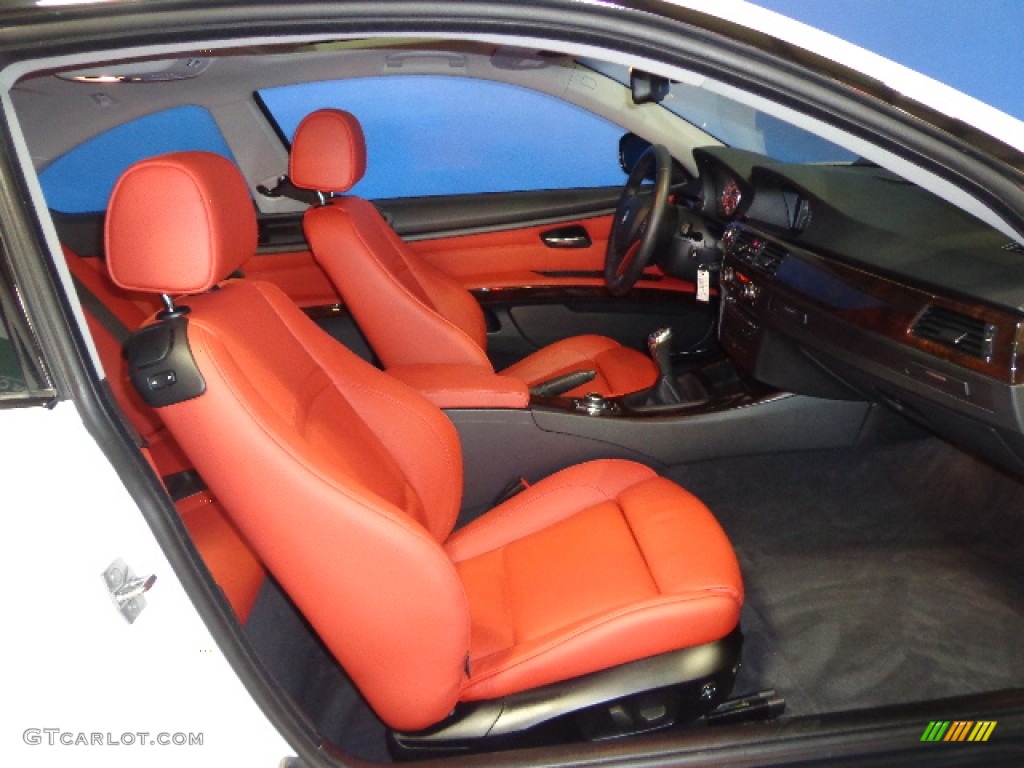 2011 3 Series 328i xDrive Coupe - Alpine White / Coral Red/Black Dakota Leather photo #23