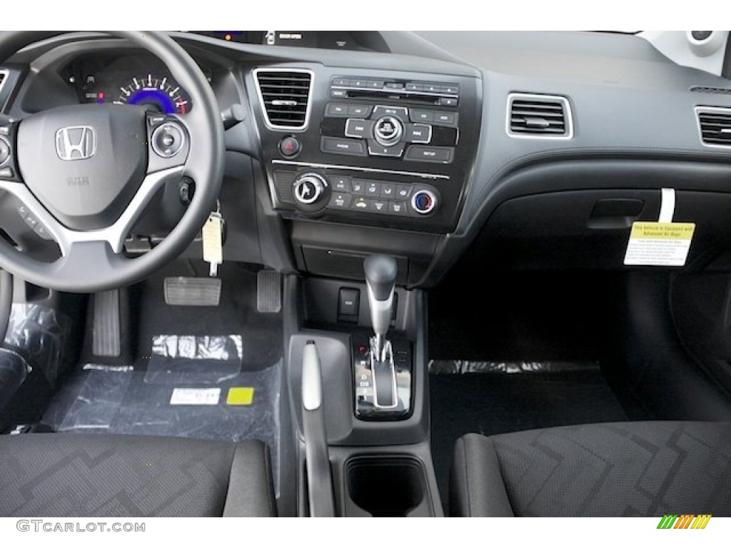 2013 Civic LX Coupe - Crystal Black Pearl / Black photo #12