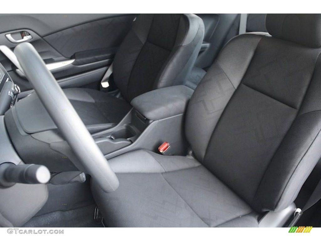 2013 Civic LX Coupe - Crystal Black Pearl / Black photo #13