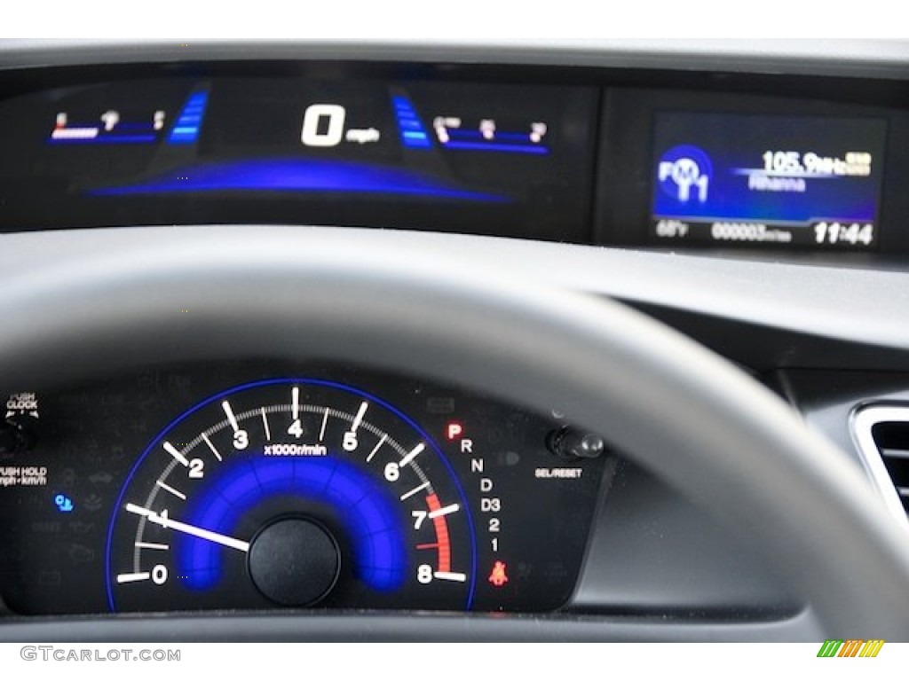 2013 Civic LX Coupe - Crystal Black Pearl / Black photo #14