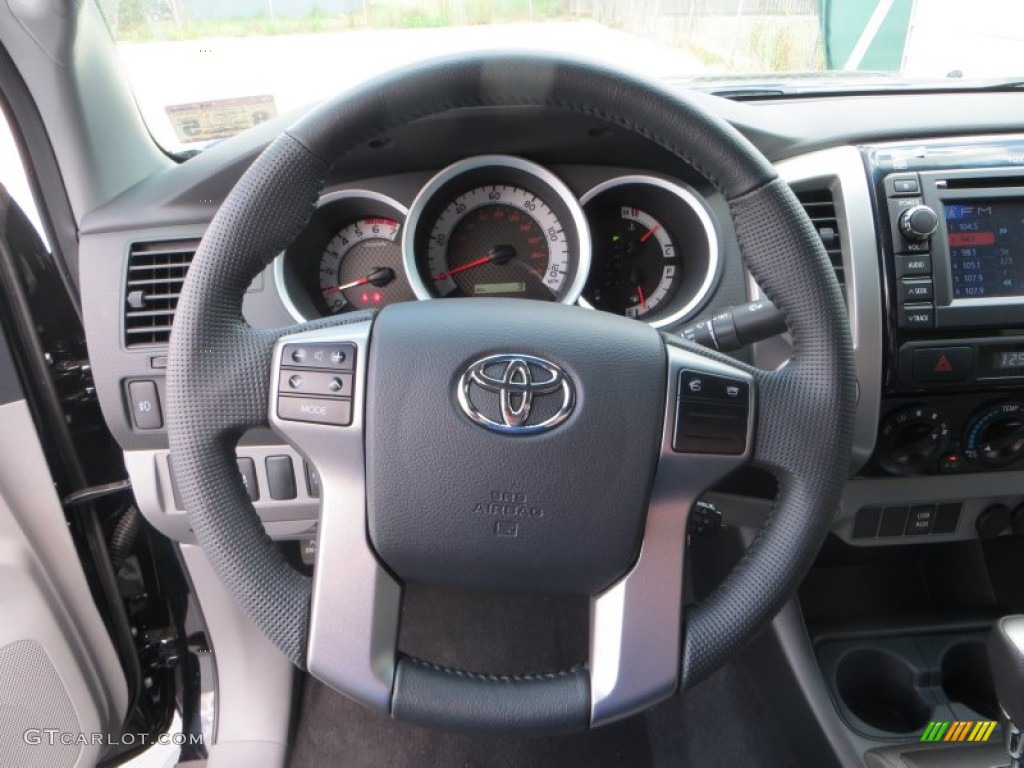 2013 Toyota Tacoma TSS Double Cab 4x4 Graphite Steering Wheel Photo #84897539
