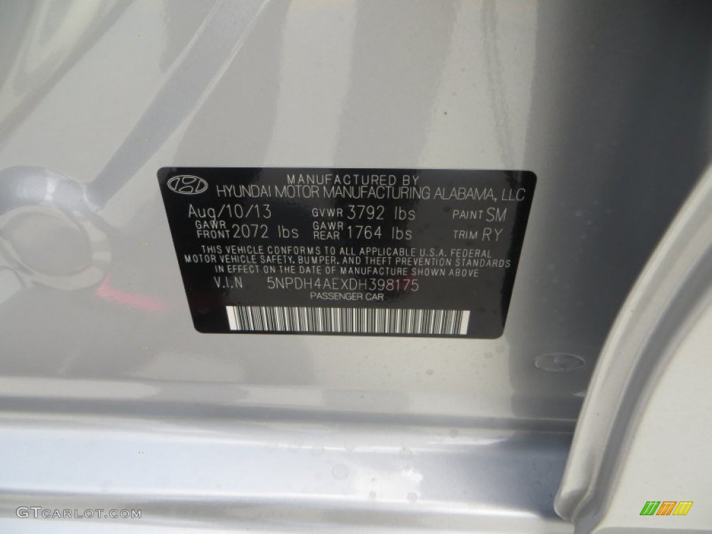 2013 Elantra Limited - Silver / Black photo #33