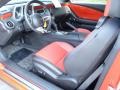 Black/Inferno Orange 2010 Chevrolet Camaro LT/RS Coupe Interior Color