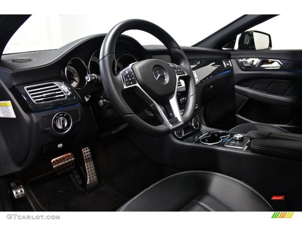 Black Interior 2013 Mercedes-Benz CLS 550 4Matic Coupe Photo #84902030