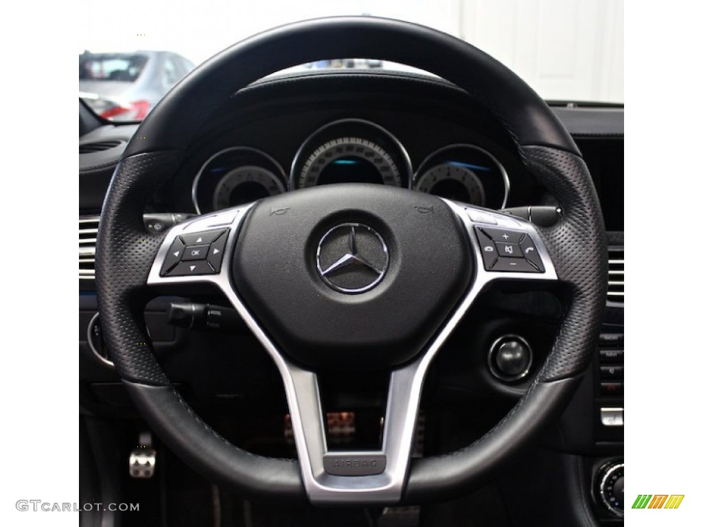 2013 Mercedes-Benz CLS 550 4Matic Coupe Black Steering Wheel Photo #84902069