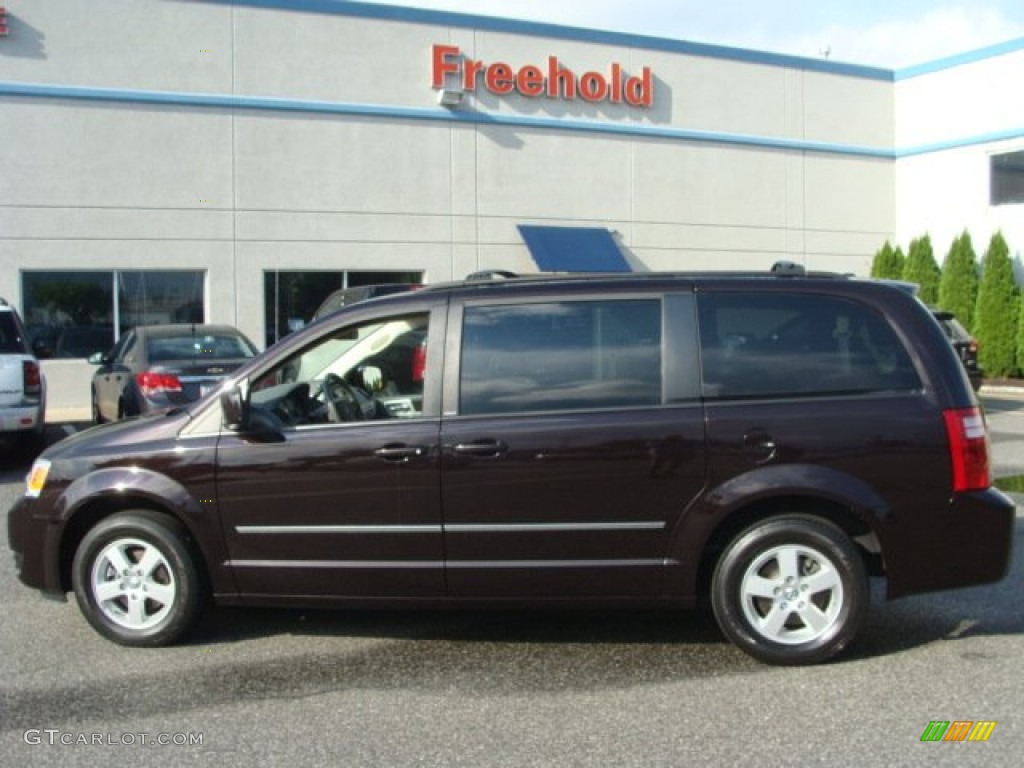 2010 Grand Caravan SXT - Dark Cordovan Pearlcoat / Medium Slate Gray/Light Shale photo #3