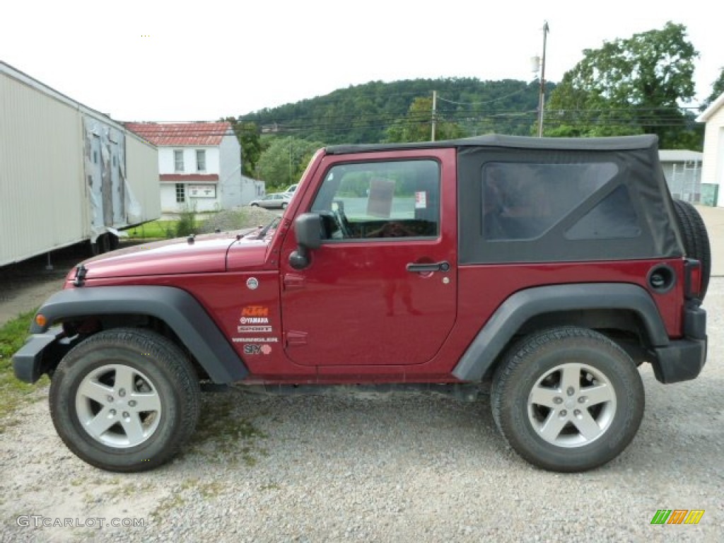 2012 Wrangler Sport 4x4 - Deep Cherry Red Crystal Pearl / Black photo #2