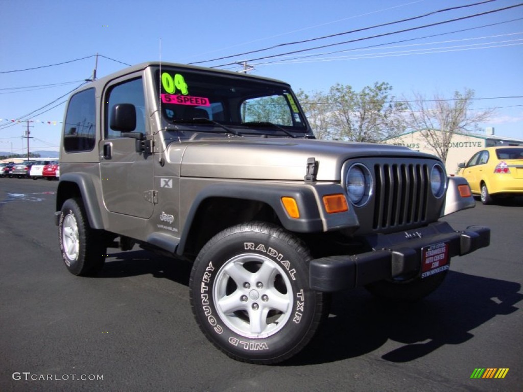 2004 Wrangler X 4x4 - Light Khaki Metallic / Khaki photo #1