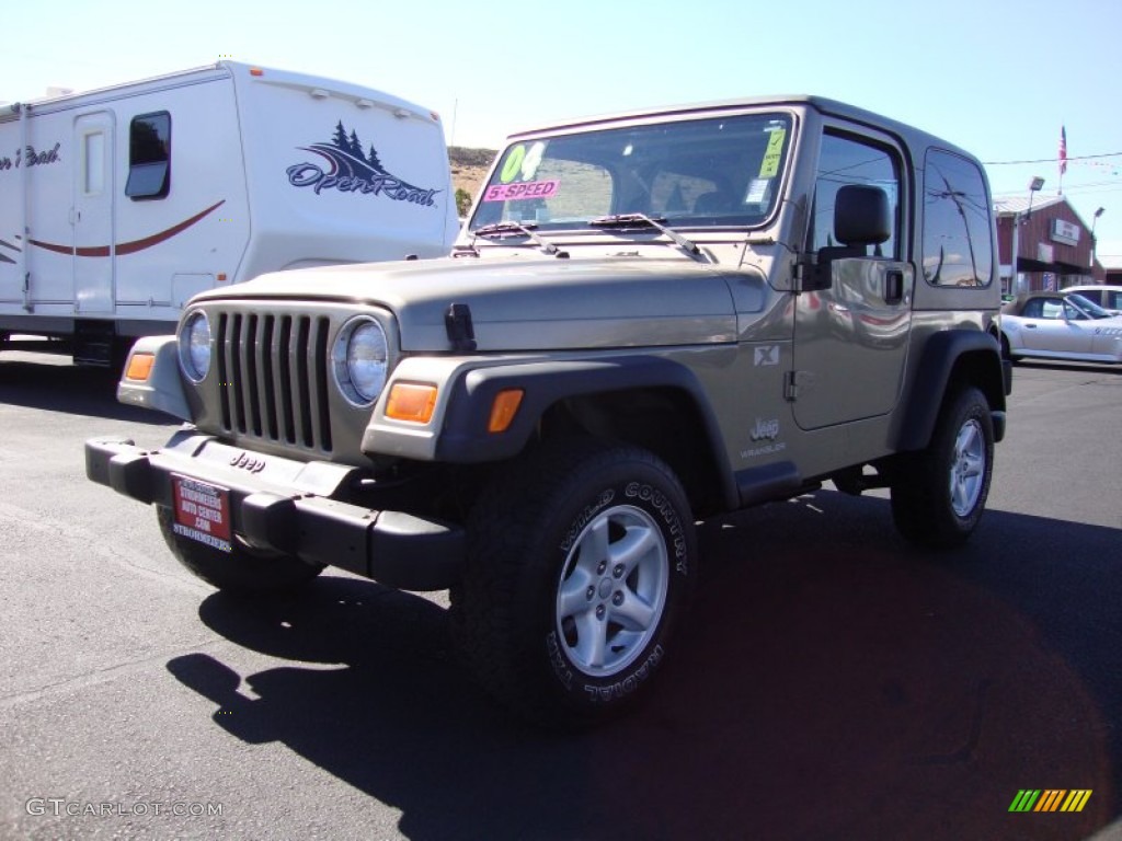 2004 Wrangler X 4x4 - Light Khaki Metallic / Khaki photo #3