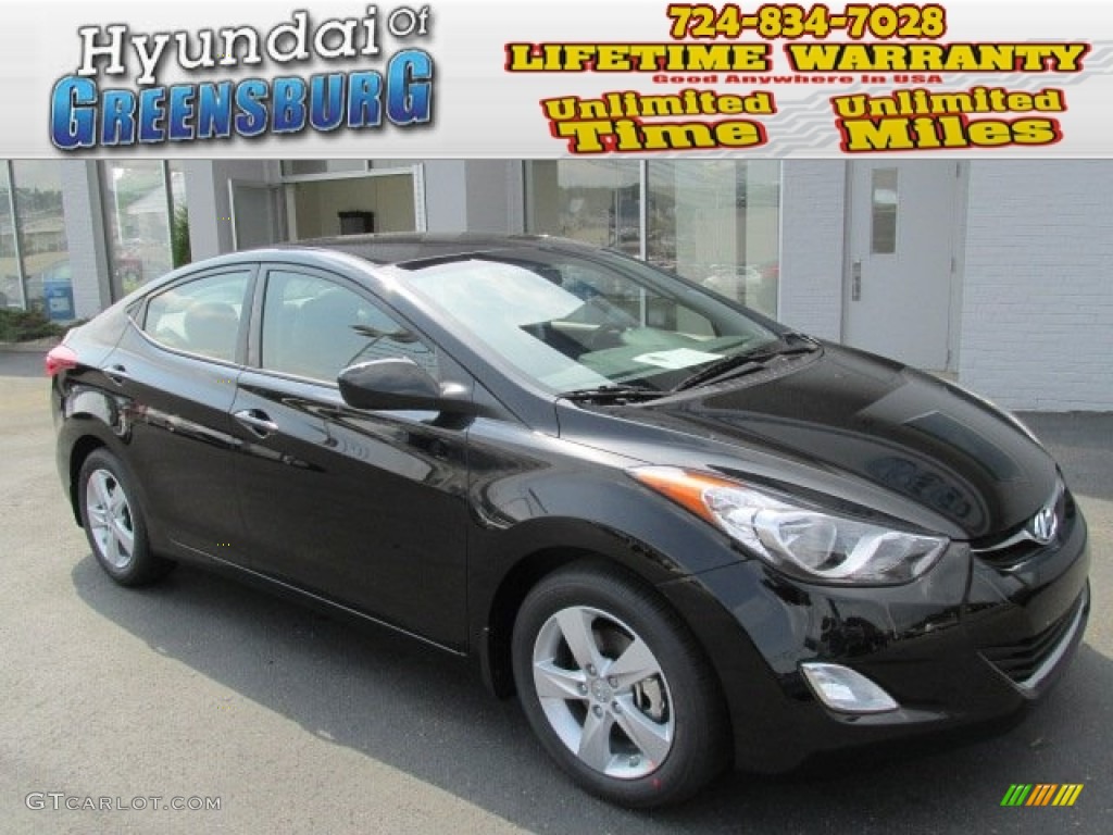 2013 Elantra GLS - Black / Gray photo #1