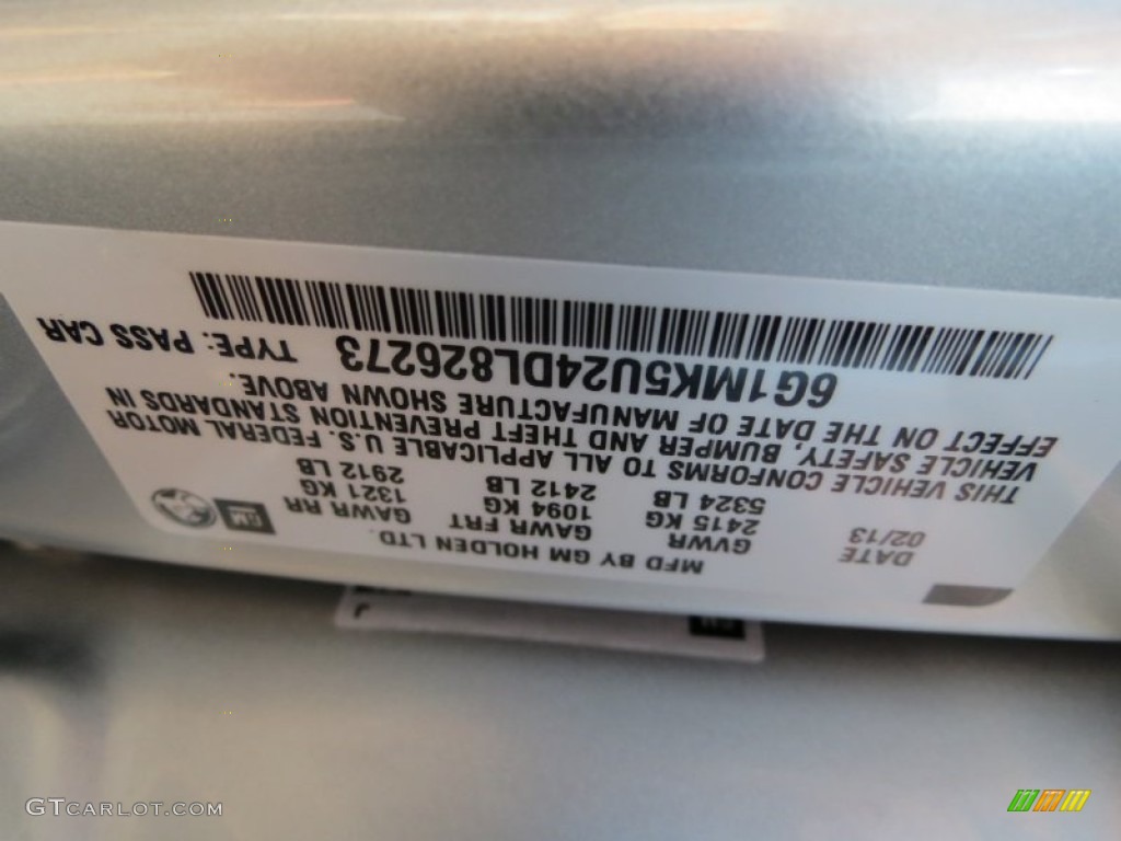 2013 Chevrolet Caprice PPV Info Tag Photo #84908716