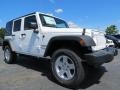 Bright White 2014 Jeep Wrangler Unlimited Sport 4x4 Exterior