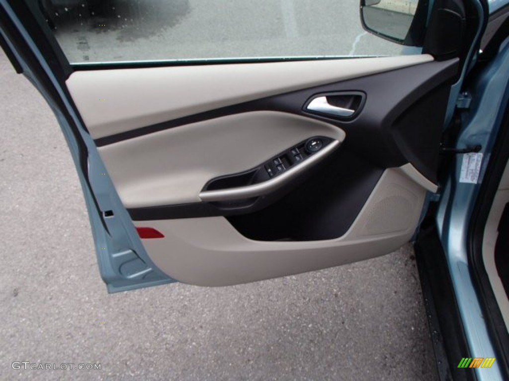 2012 Focus SEL 5-Door - Frosted Glass Metallic / Stone photo #11