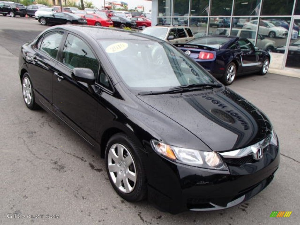 Crystal Black Pearl 2010 Honda Civic DX-VP Sedan Exterior Photo #84910543