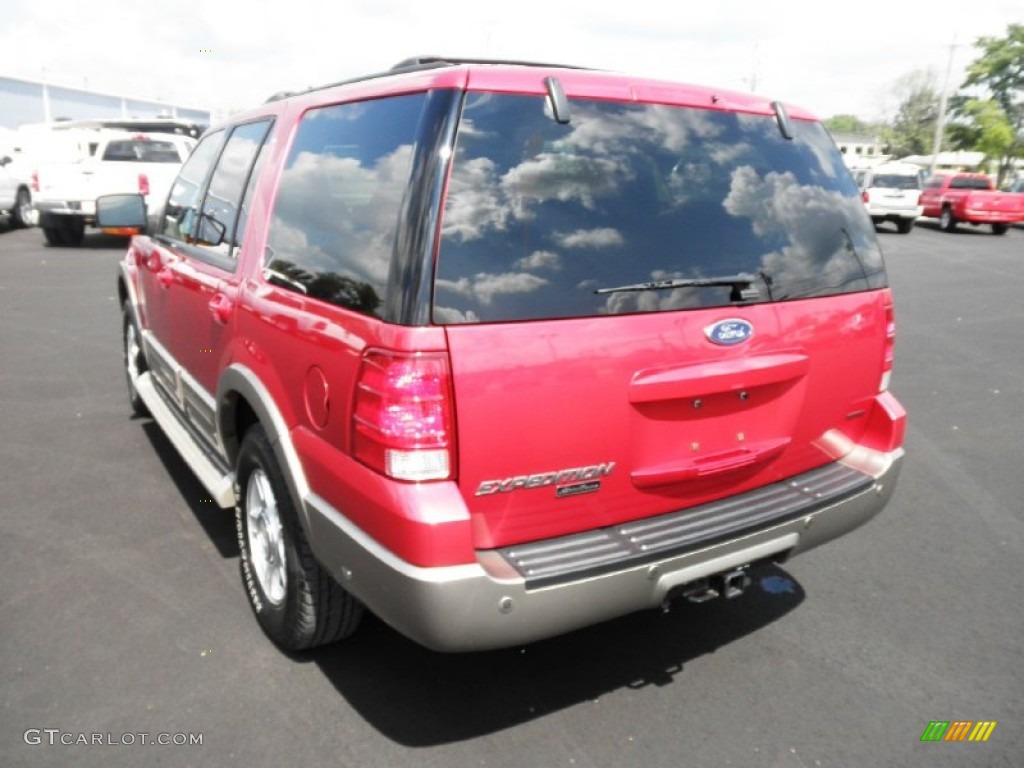 2003 Expedition Eddie Bauer 4x4 - Laser Red Tinted Metallic / Medium Parchment photo #27