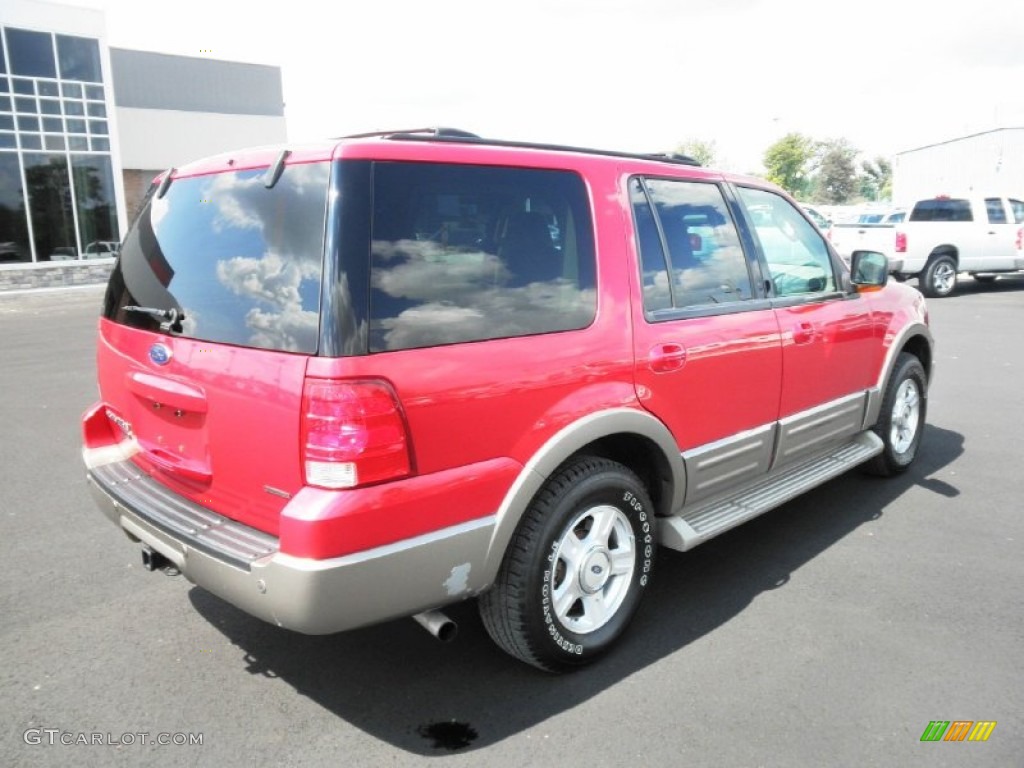 2003 Expedition Eddie Bauer 4x4 - Laser Red Tinted Metallic / Medium Parchment photo #36