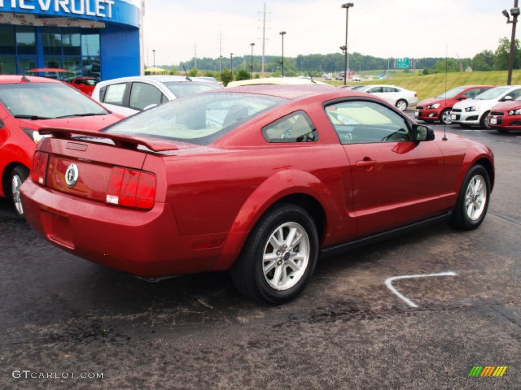 2006 Mustang V6 Premium Coupe - Redfire Metallic / Light Parchment photo #3