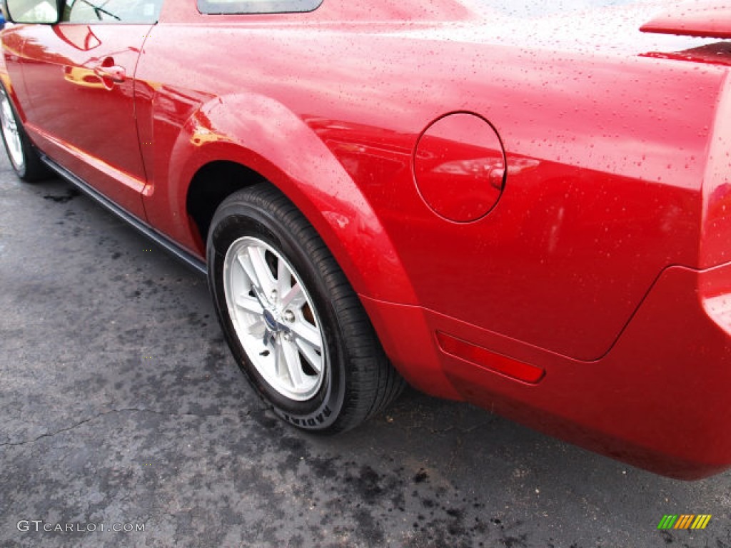 2006 Mustang V6 Premium Coupe - Redfire Metallic / Light Parchment photo #4