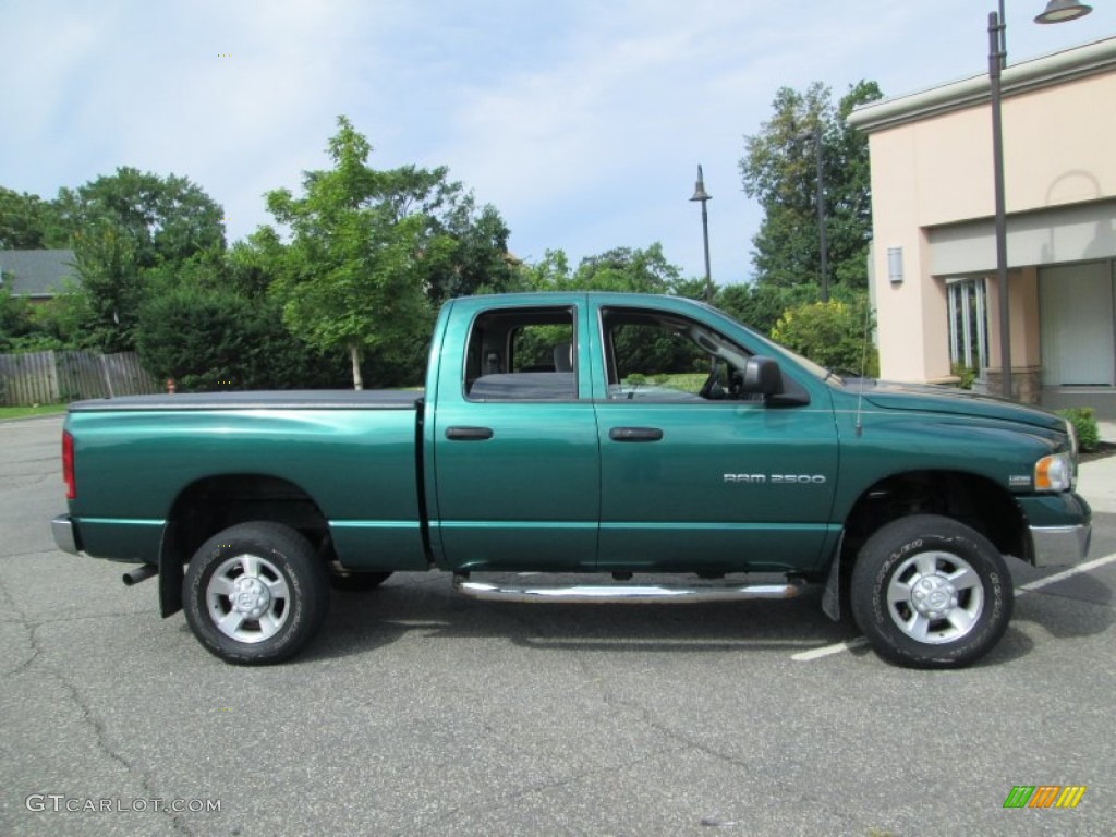 2003 Ram 2500 SLT Quad Cab 4x4 - Timberline Green Pearl / Dark Slate Gray photo #10