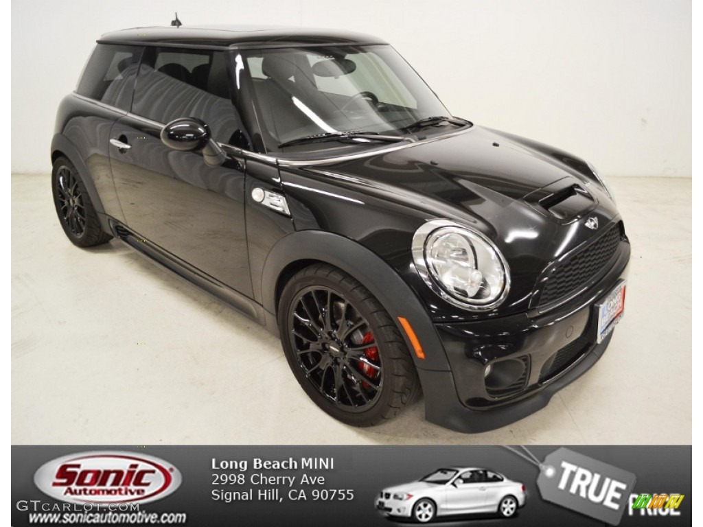 2010 Cooper John Cooper Works Hardtop - Midnight Black Metallic / Punch Carbon Black Leather photo #1