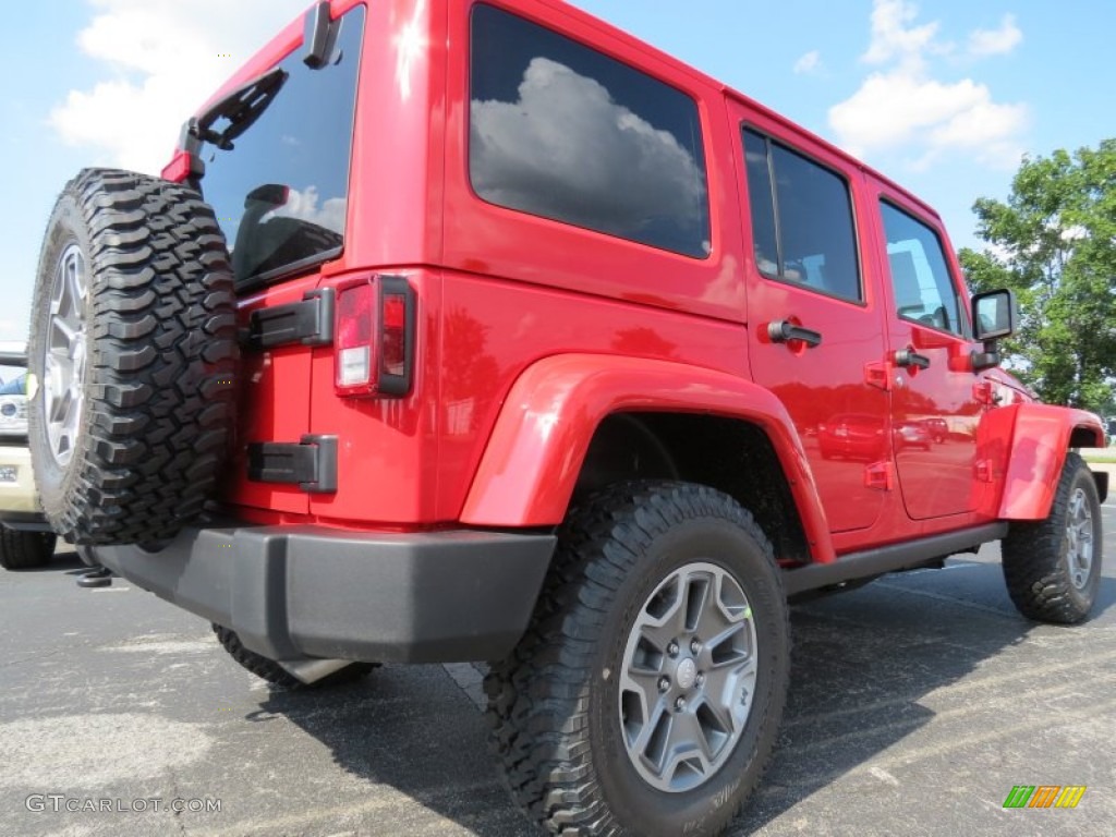 Flame Red 2014 Jeep Wrangler Unlimited Rubicon 4x4 Exterior Photo #84913885