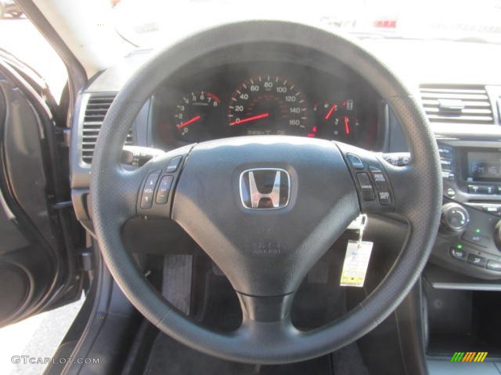 2004 Honda Accord EX Coupe Black Steering Wheel Photo #84913912