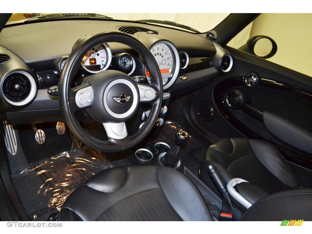 Punch Carbon Black Leather Interior 2010 Mini Cooper John Cooper Works Hardtop Photo #84914113